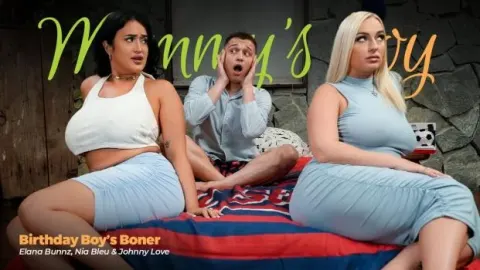 Mommy’sBoy – Elana Bunnz & Nia Bleu – Birthday Boy’s Boner