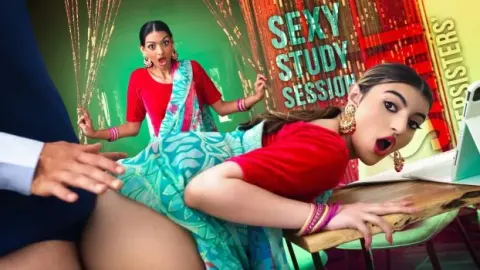StepSiblings – Laynee James & Julia James – Sari Stepsisters’ Sexy Study Session