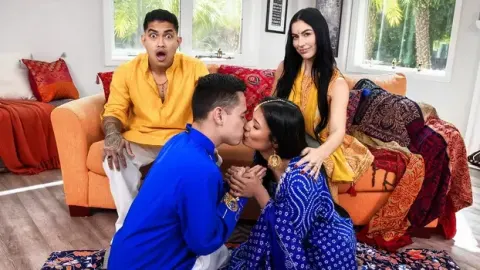 MomSwap – Venus Valencia & Viva Athena – Family Tradition: You Are 18 Now, We Have to Teach You How to Fuck
